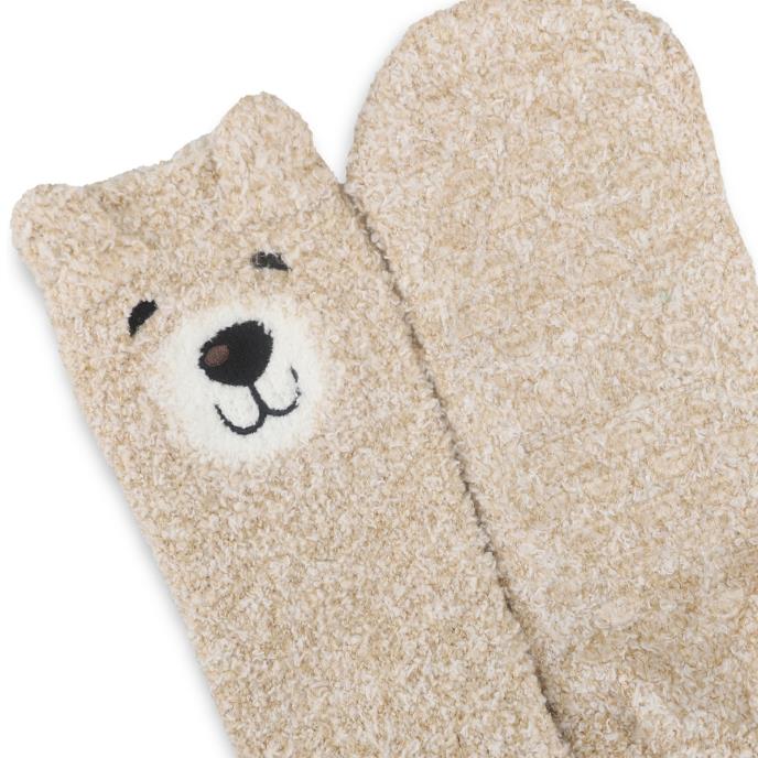 totes toasties® Womens Bear Mini Hot Water Bottle & Super Soft Socks Set  Beige Extra Image 7